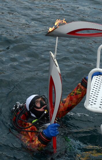 Эстафета Олимпийского огня. Байкал