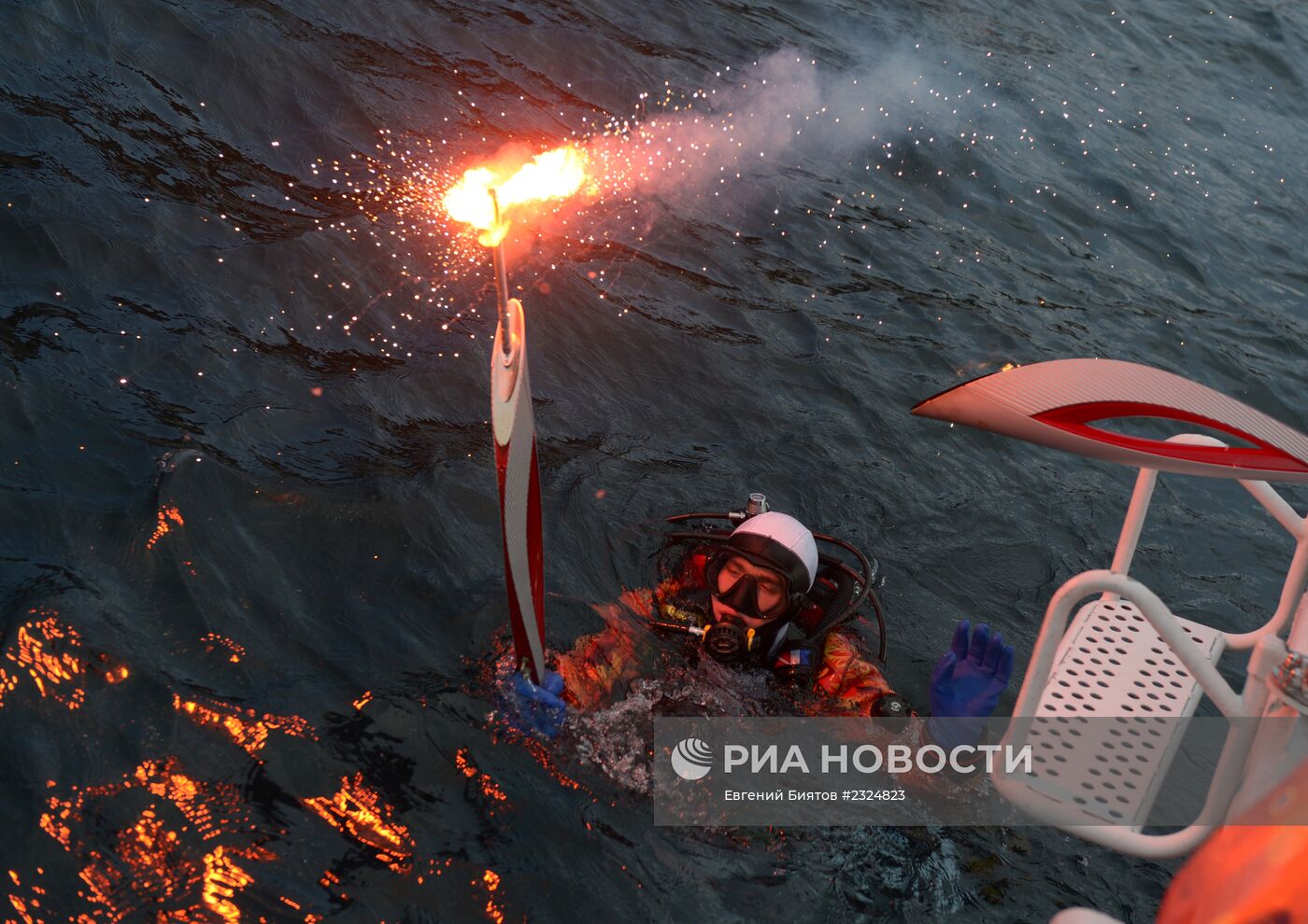 Эстафета Олимпийского огня. Байкал