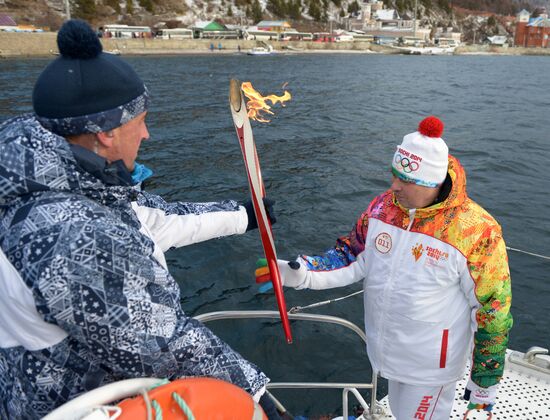 Эстафета Олимпийского огня. Байкал