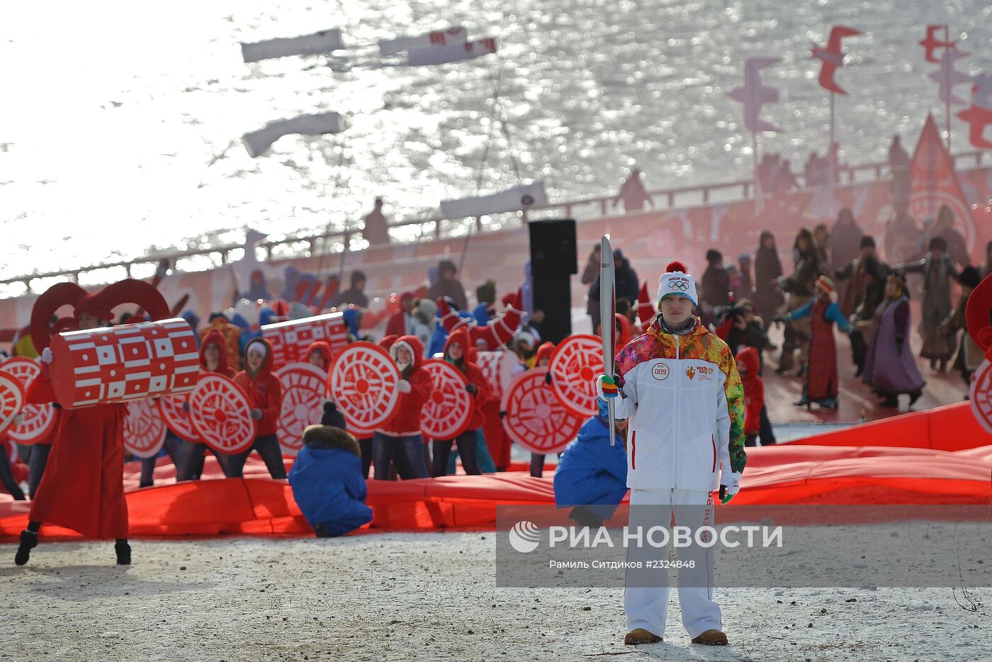 Эстафета Олимпийского огня. Байкал