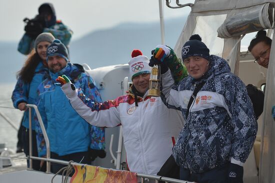 Эстафета Олимпийского огня. Байкал