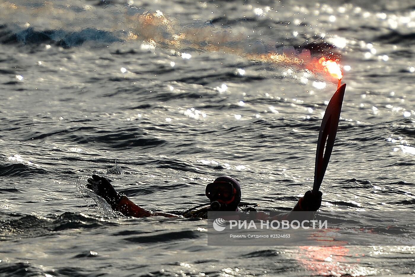 Эстафета Олимпийского огня. Байкал