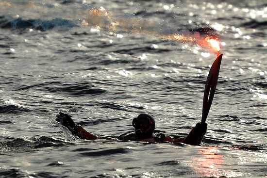 Эстафета Олимпийского огня. Байкал
