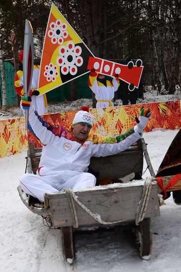 Эстафета Олимпийского огня. Байкал