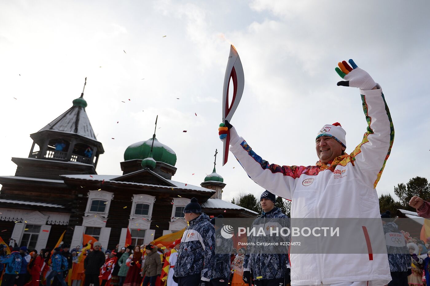 Эстафета Олимпийского огня. Байкал
