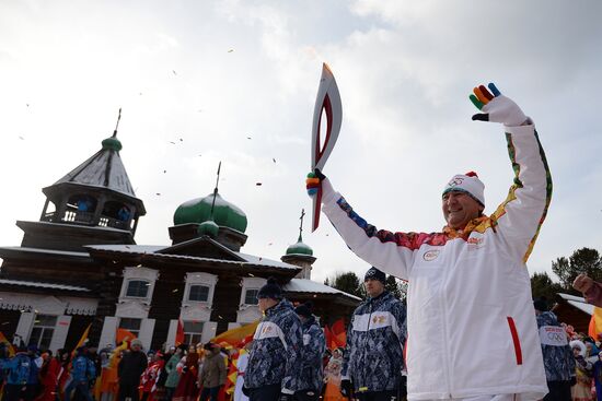 Эстафета Олимпийского огня. Байкал