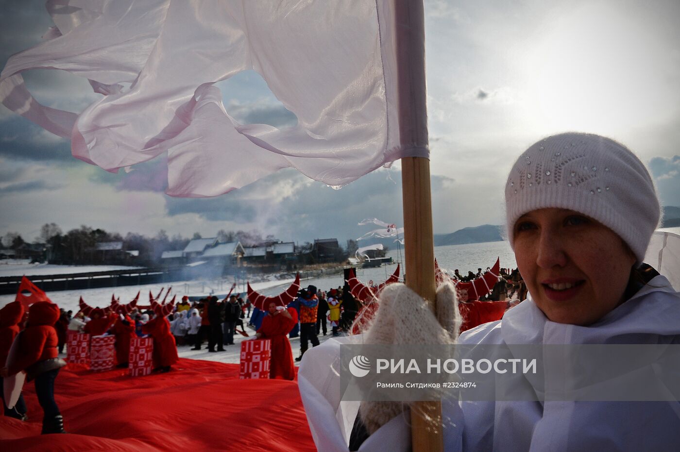 Эстафета Олимпийского огня. Байкал