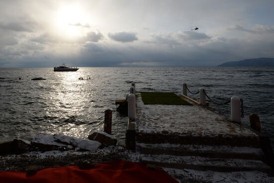 Эстафета Олимпийского огня. Байкал