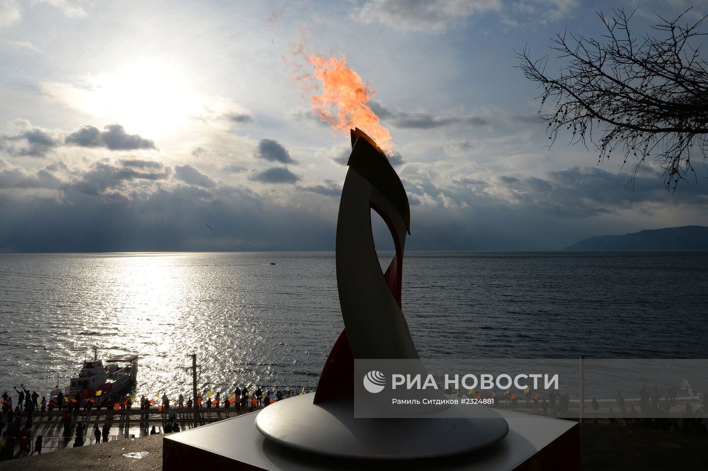 Эстафета Олимпийского огня. Байкал