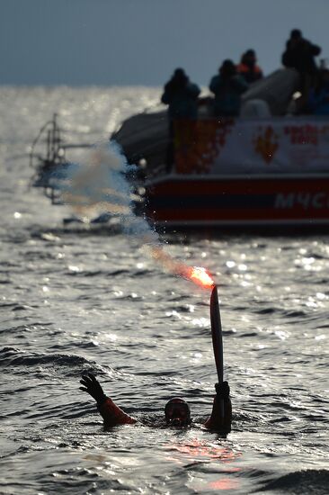 Эстафета Олимпийского огня. Байкал