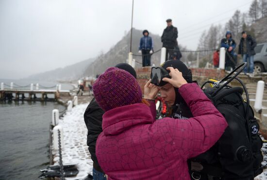 Эстафета Олимпийского огня. Байкал