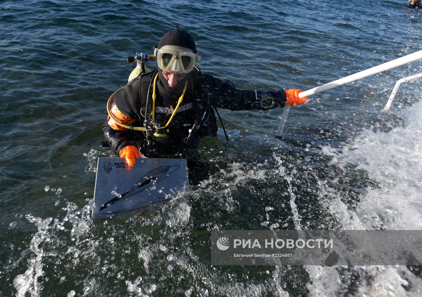 Эстафета Олимпийского огня. Байкал