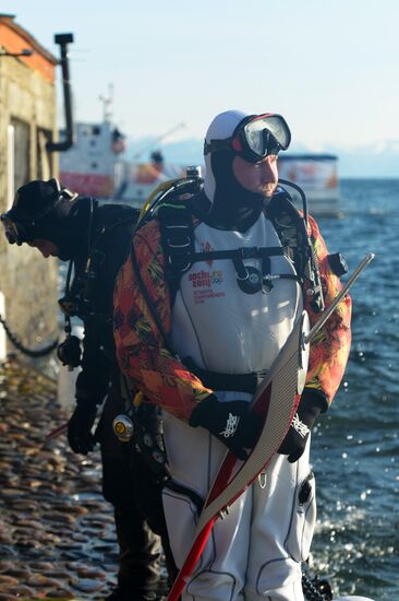 Эстафета Олимпийского огня. Байкал