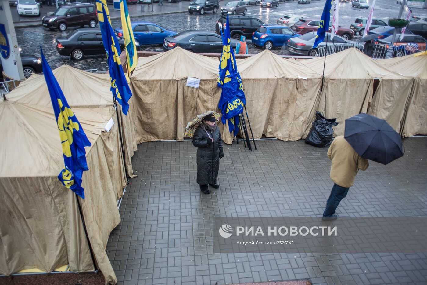 Палаточный лагерь сторонников евроинтеграции Украины