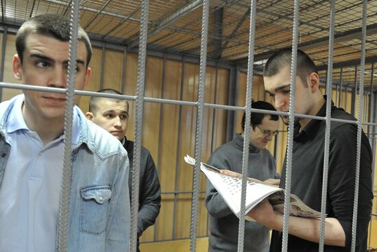 Заседание суда по делу обвиняемых в беспорядках на Болотной площади