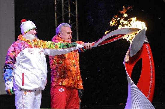 Эстафета Олимпийского огня. Дивногорск