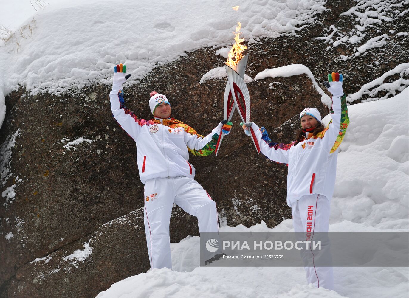 Эстафета Олимпийского огня. Красноярск