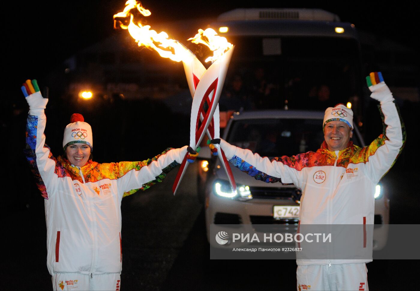 Эстафета Олимпийского огня. Красноярск