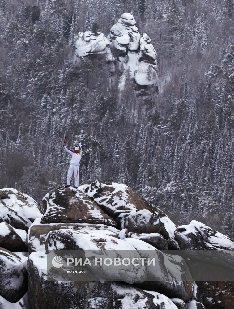 Эстафета Олимпийского огня. Красноярск