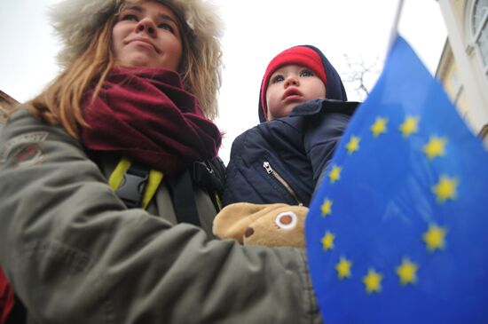 Акция "Карапузы идут в ЕС" во Львове