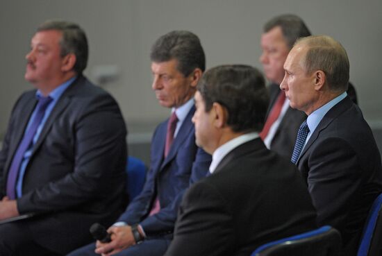 В.Путин на презентации готовности олимпийских объектов в Сочи