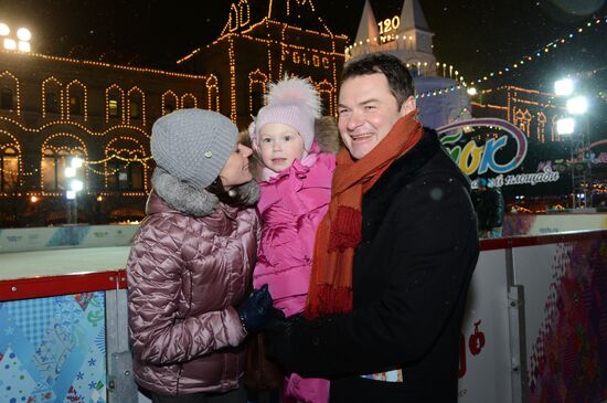 Открытие ГУМ-катка на Красной площади