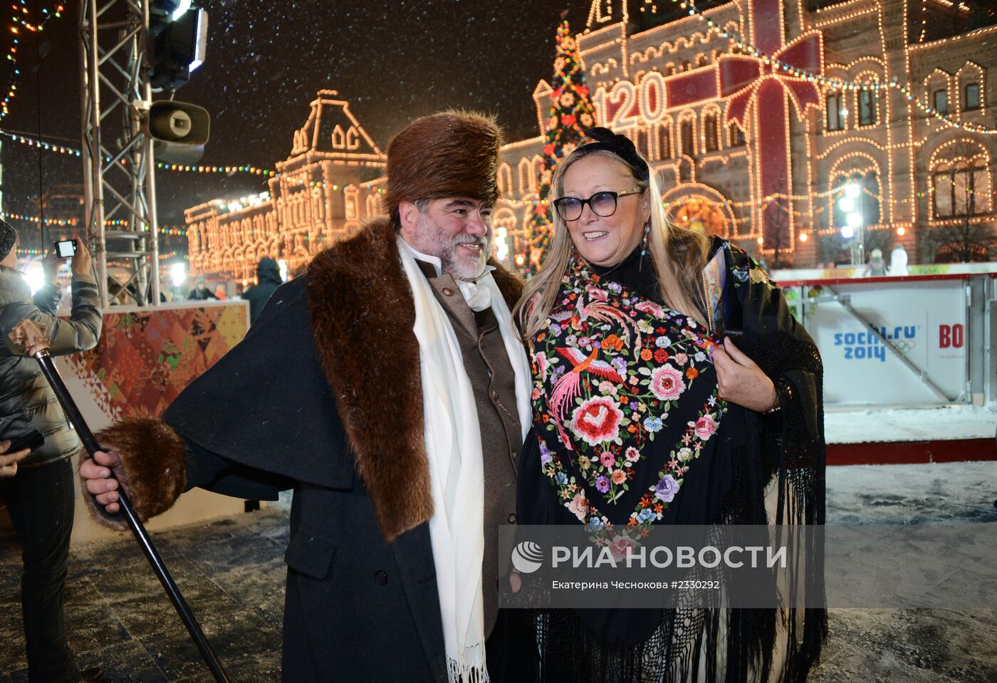 Открытие ГУМ-катка на Красной площади