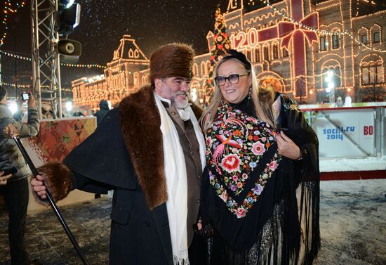 Открытие ГУМ-катка на Красной площади