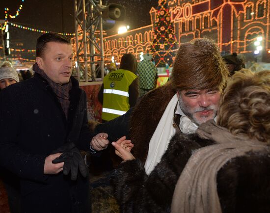 Открытие ГУМ-катка на Красной площади