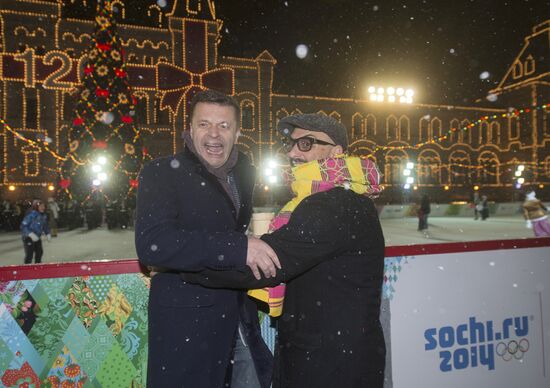 Открытие рождественской ярмарки на Красной площади