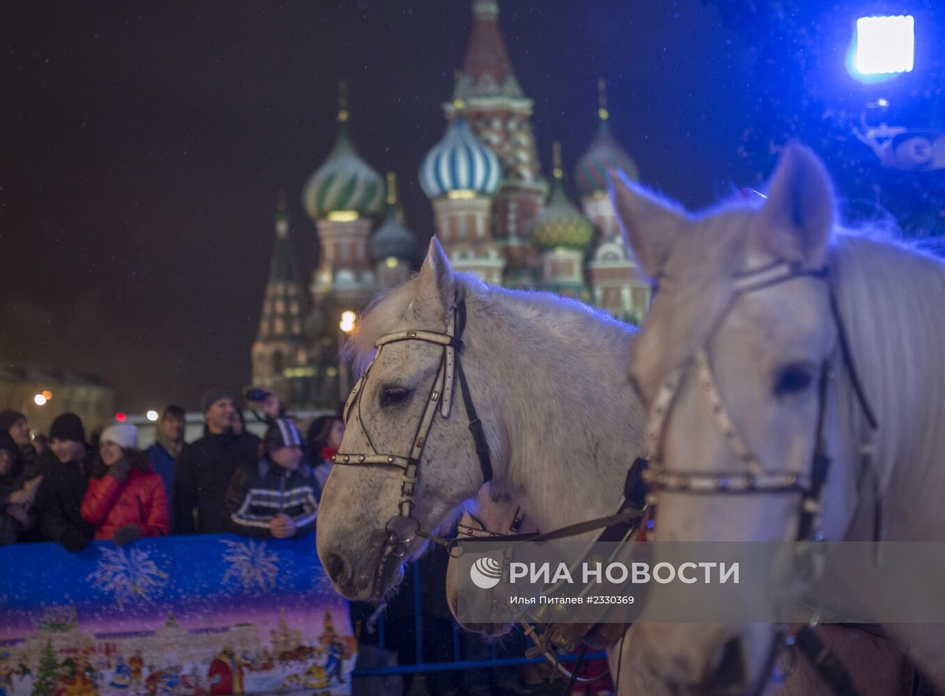 Открытие рождественской ярмарки на Красной площади