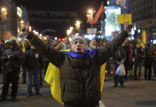 Акции сторонников евроинтеграции Украины в Киеве