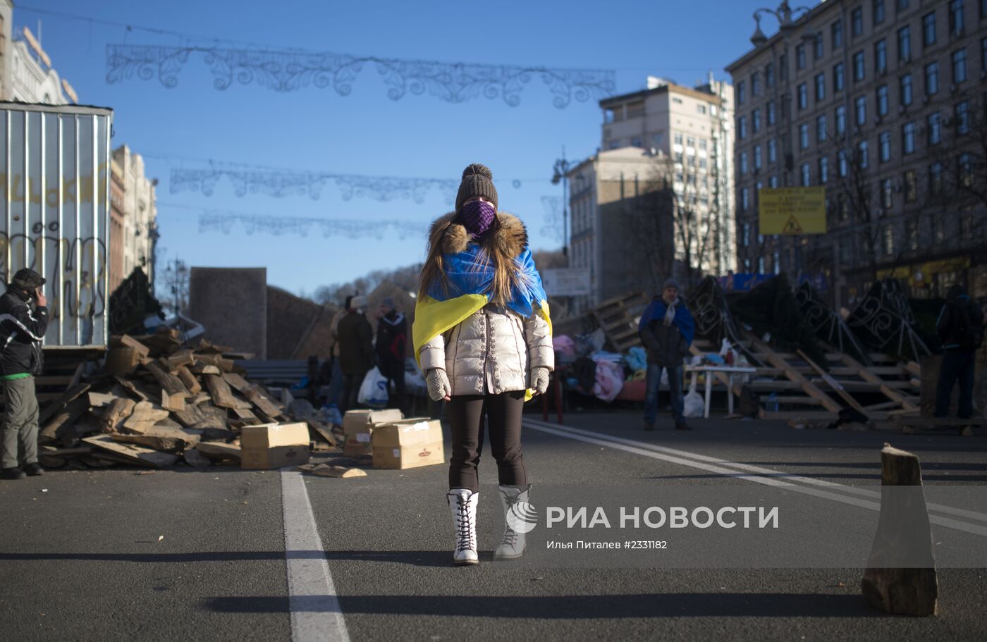 Акции сторонников евроинтеграции Украины на площади Независимости в Киеве