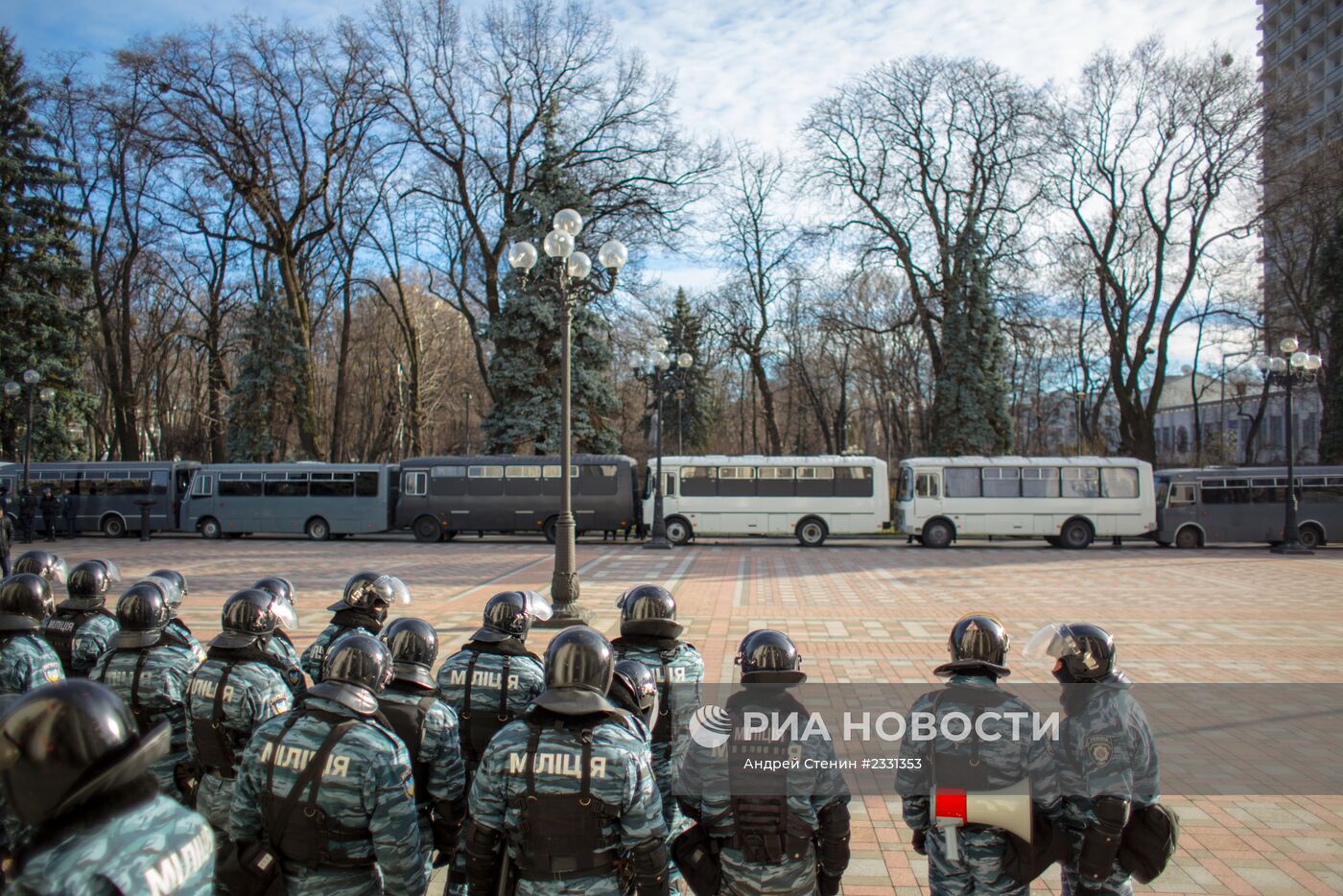 Пикет сторонников евроинтеграции Украины у здания Верховной Рады в Киеве