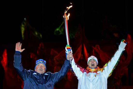 Эстафета Олимпийского огня. Барнаул