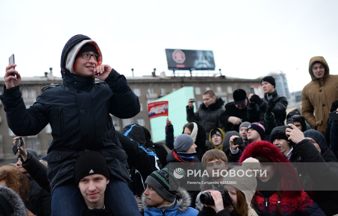 Эстафета Олимпийского огня. Новосибирск. День 1