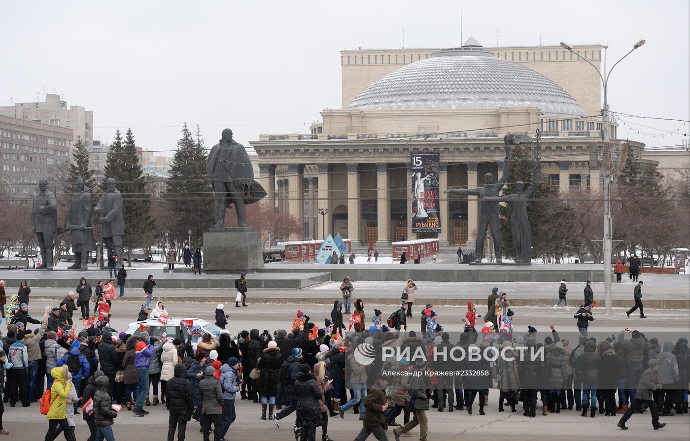 Эстафета Олимпийского огня. Новосибирск. День 1