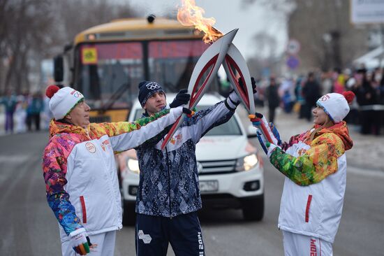 Эстафета Олимпийского огня. Новосибирская область