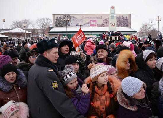 Эстафета Олимпийского огня. Новосибирская область