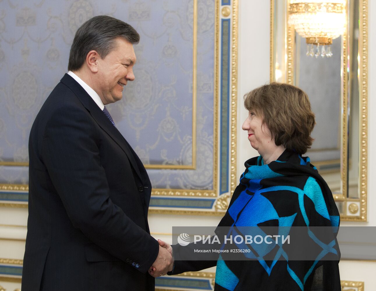 Встреча Виктора Януковича с Кэтрин Эштон в Киеве
