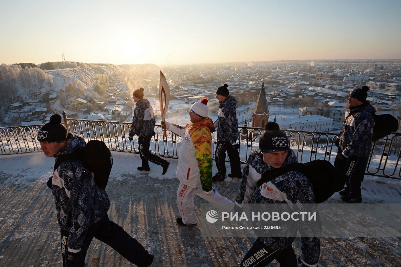 Эстафета Олимпийского огня. Тобольский Кремль