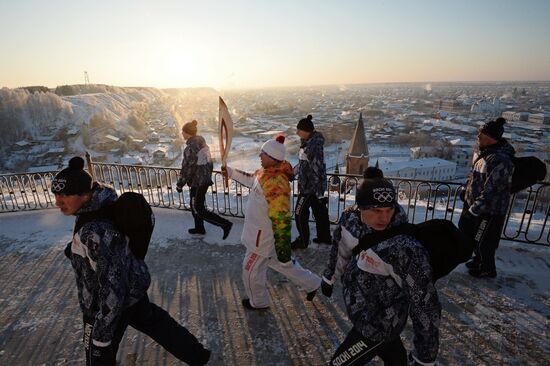 Эстафета Олимпийского огня. Тобольский Кремль