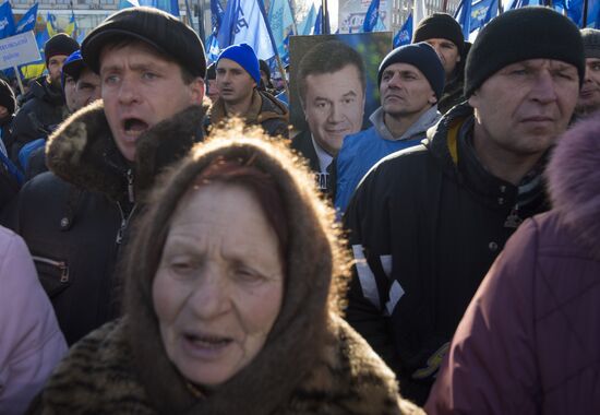 Митинг сторонников "Партии регионов" в Киеве