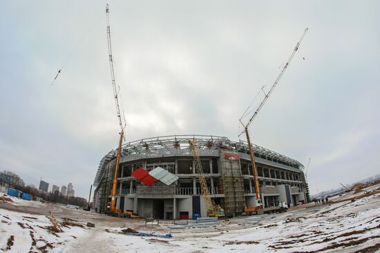 Строительство стадиона "Открытие Арена"