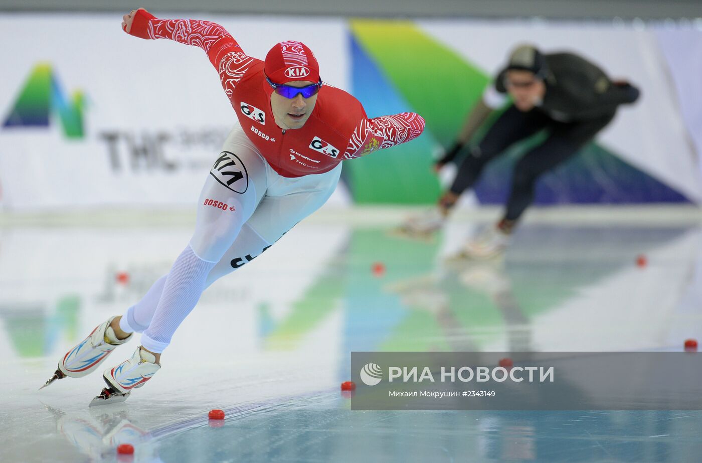 Конькобежный спорт. Чемпионат России. Первый день