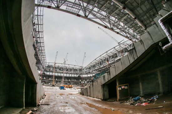 Строительство стадиона "Открытие Арена"
