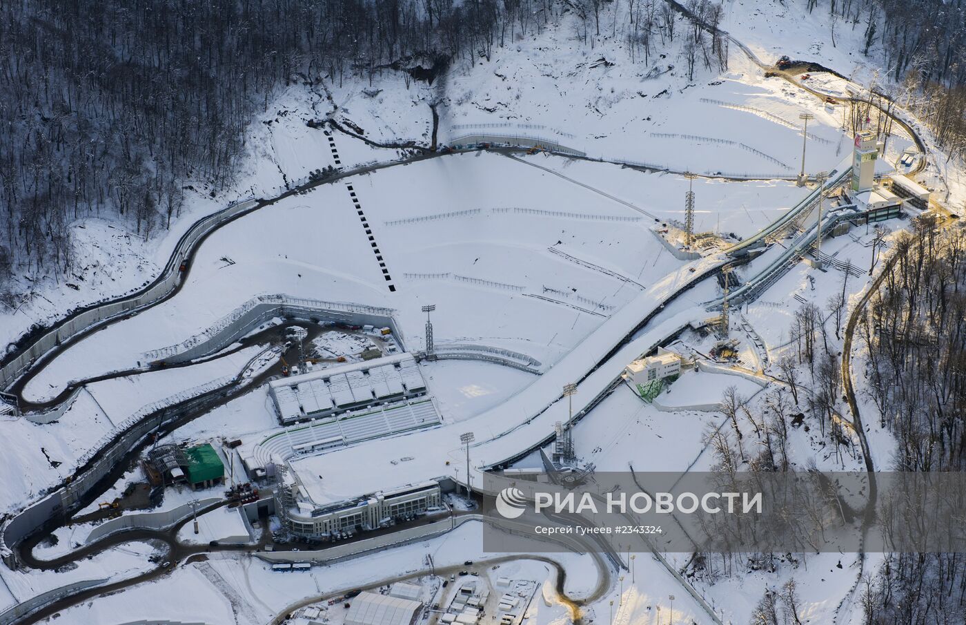 Олимпийский Сочи с борта вертолета
