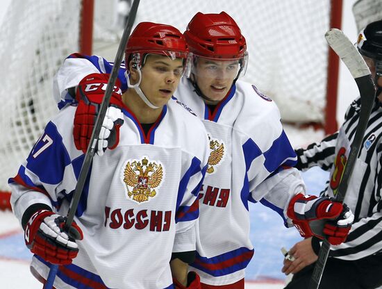Хоккей. Молодежный ЧМ. Матч Норвегия - Россия
