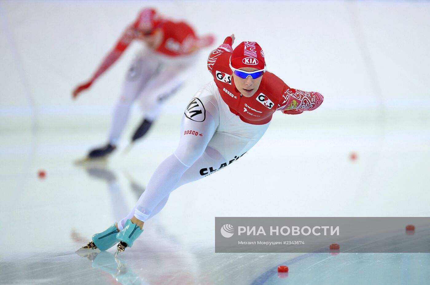 Конькобежный спорт. Чемпионат России. Второй день