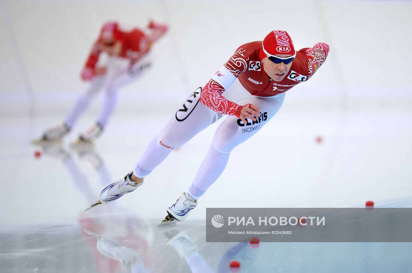 Конькобежный спорт. Чемпионат России. Второй день